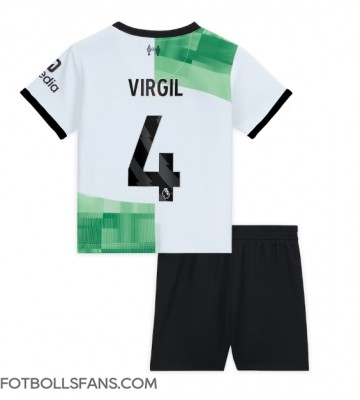Liverpool Virgil van Dijk #4 Replika Bortatröja Barn 2023-24 Kortärmad (+ Korta byxor)